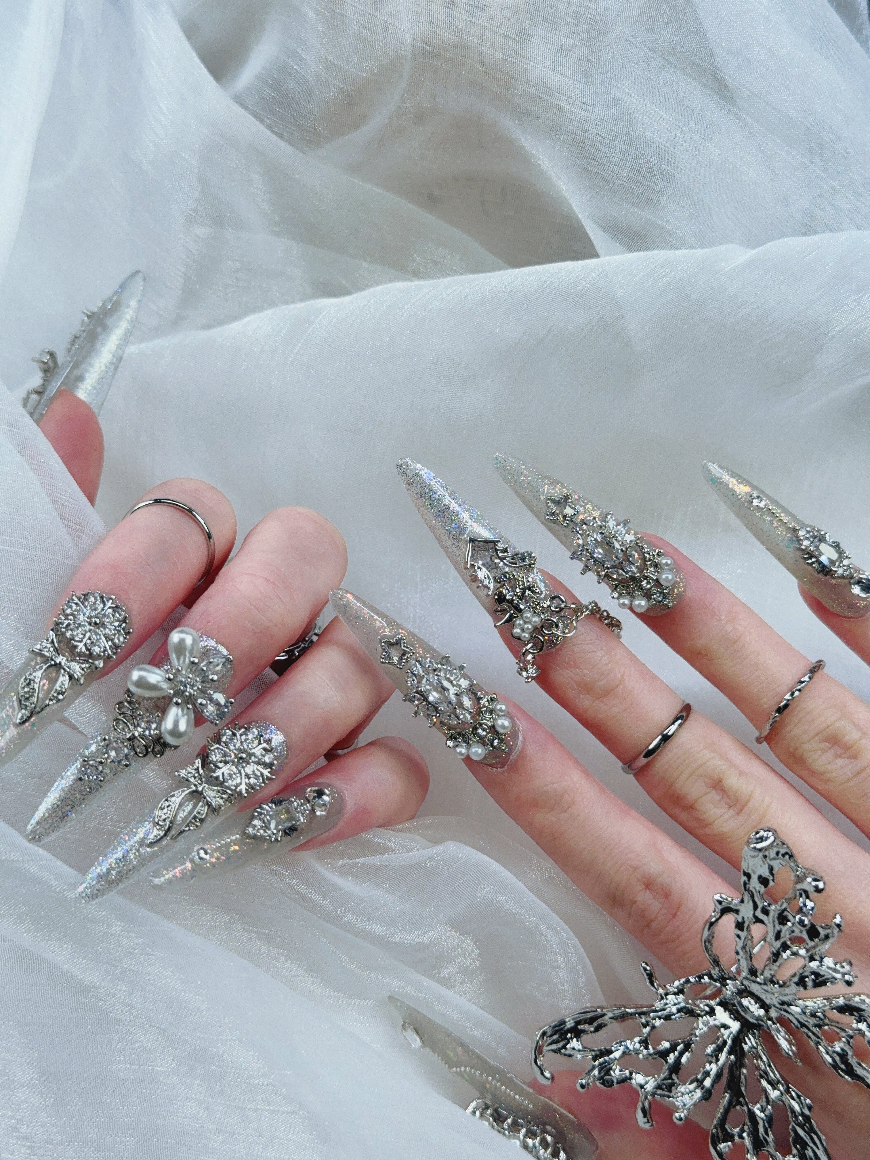 Moonlight Press-On Nails – Romantic Glow Nail Stickers by Fairy Nails