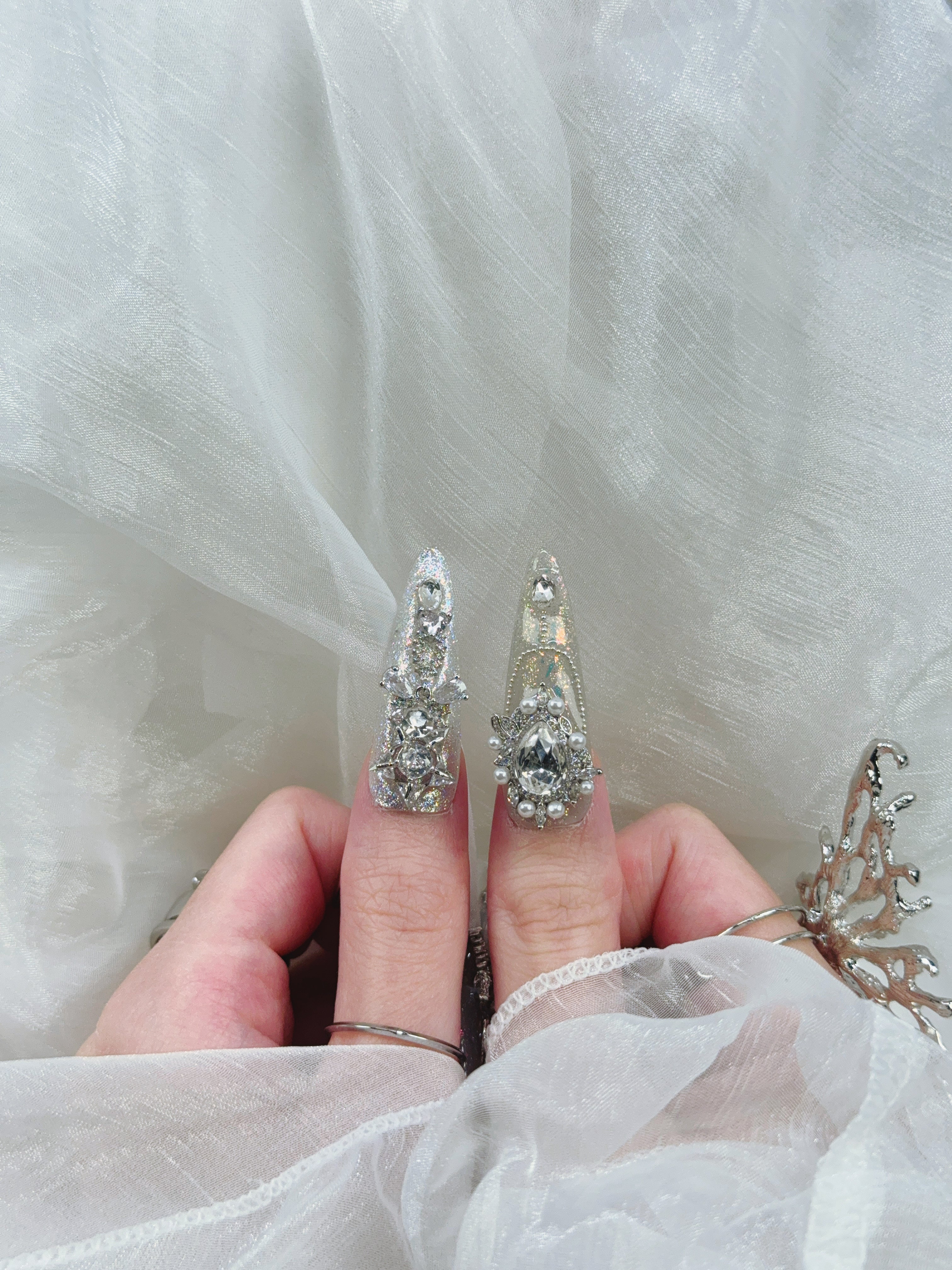 Close-up of Moonlight Press-On Nails – Fairy Nails