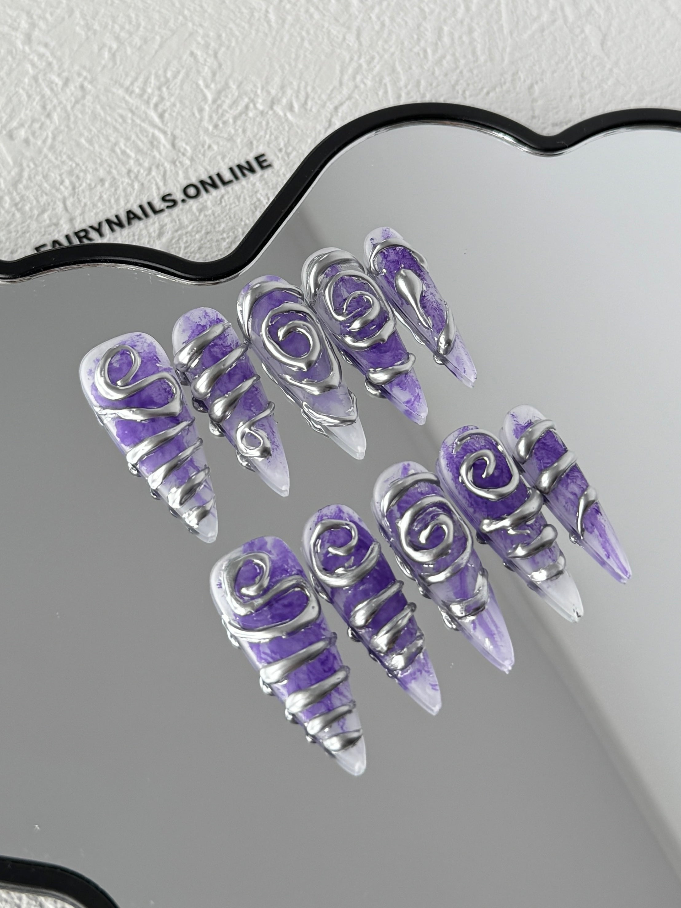 Nebula Galaxy Press-On Nails by FairyNails.Online