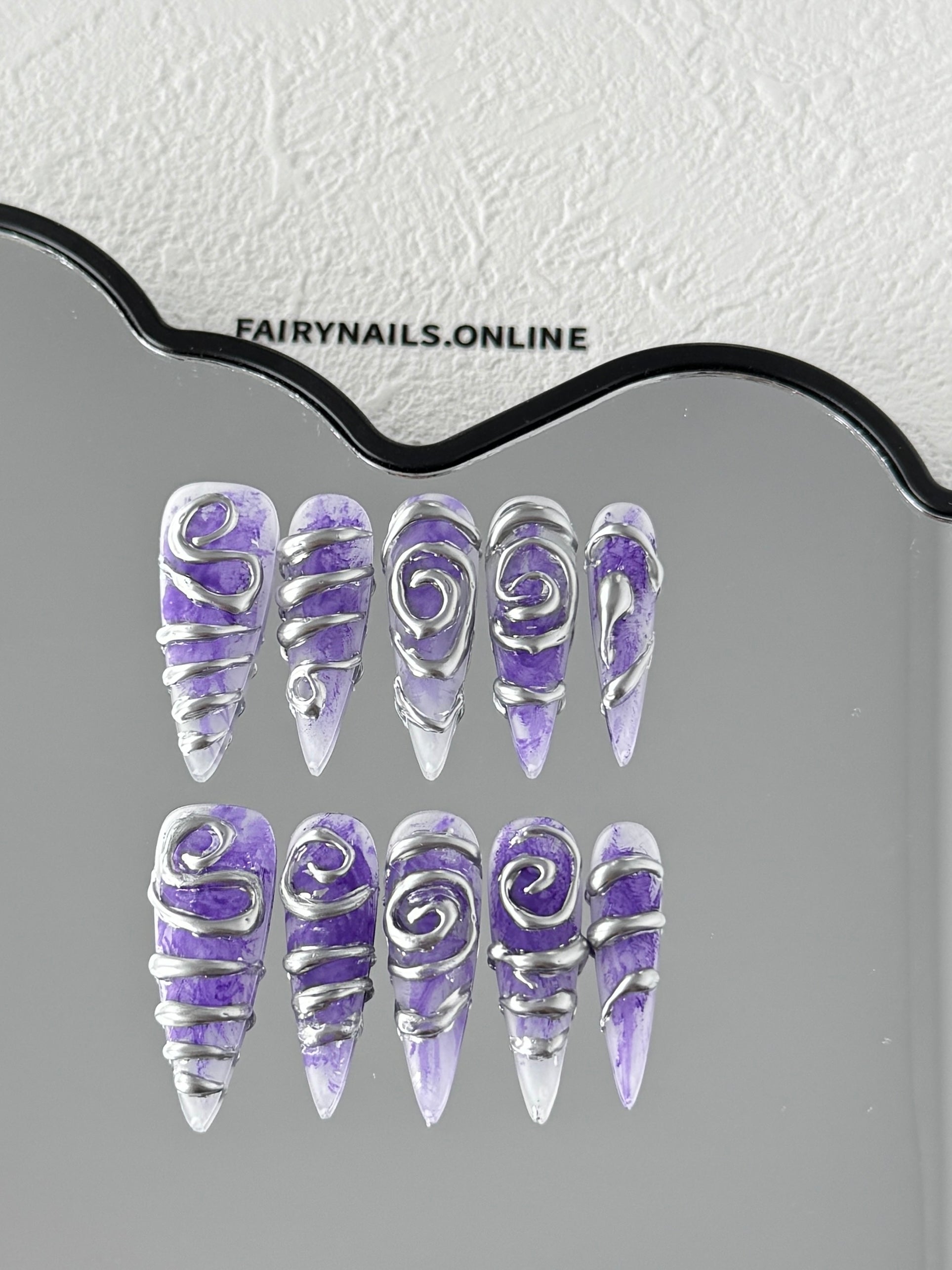 Nebula Galaxy Press-On Nails by FairyNails.Online